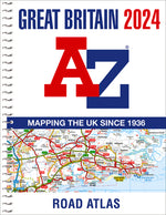 Book cover for Great Britain A-Z Road Atlas 2024 (A4 Spiral): Mapping the UK Since 1936