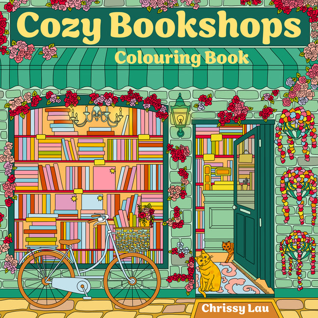 Book cover for Cozy Bookshops: Colouring Book