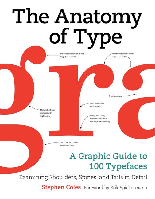 Book cover for The Anatomy of Type: A Graphic Guide to 100 Typefaces