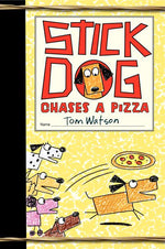 Book cover for Stick Dog Chases a Pizza