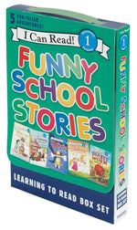 Book cover for Funny School Stories: Learning to Read Box Set: A Box of 5 Books for Beginning Readers