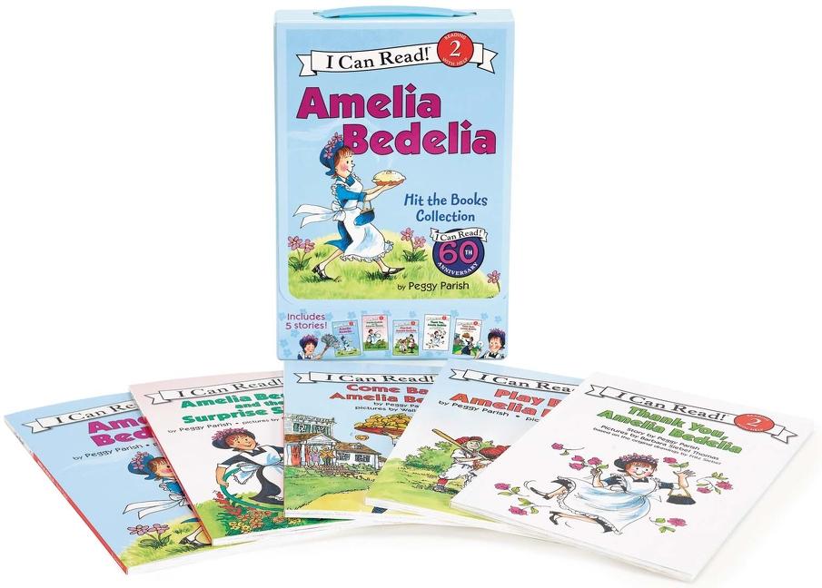 Book cover for Amelia Bedelia 5-Book I Can Read Box Set #1: Amelia Bedelia Hit the Books