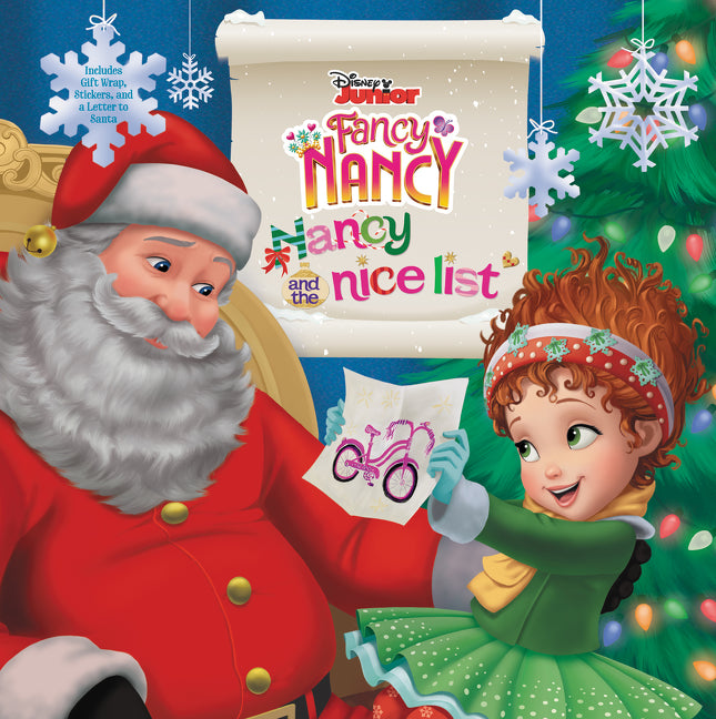 Book cover for Disney Junior Fancy Nancy: Nancy and the Nice List: A Christmas Holiday Book for Kids