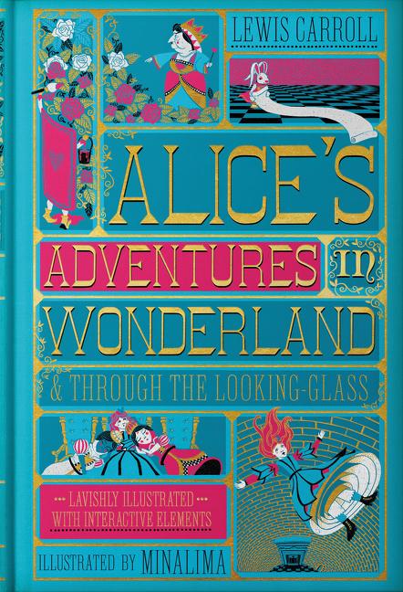 Book cover for Alice's Adventures in Wonderland (Minalima Edition): (Illustrated with Interactive Elements)