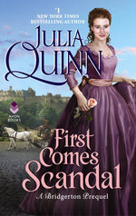 Book cover for First Comes Scandal: A Bridgerton Prequel