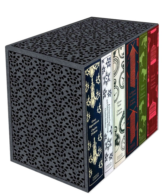 Book cover for Major Works of Charles Dickens (Penguin Classics Hardcover Boxed Set): Great Expectations; Hard Times; Oliver Twist; A Christmas Carol; Bleak House; A