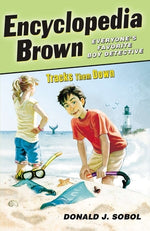 Book cover for Encyclopedia Brown Tracks Them Down