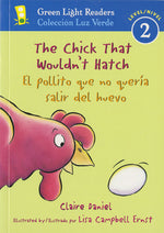 Book cover for The Chick That Wouldn't Hatch/El Pollito Que No Quería Salir del Huevojar: Bilingual English-Spanish