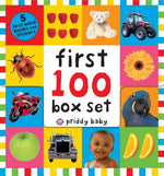 Book cover for First 100 PB Box Set (5 Books): First 100 Words; First 100 Animals; First 100 Trucks and Things That Go; First 100 Numbers; First 100 Colors, Abc, Num