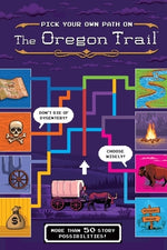 Book cover for The Oregon Trail: Pick Your Own Path on the Oregon Trail: A Tabbed Expedition with More Than 50 Story Possibilities