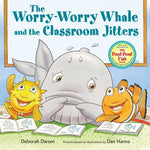 Book cover for The Worry-Worry Whale and the Classroom Jitters