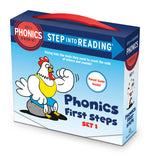 Book cover for Step Into Reading Set 1 Phonics First Steps Box Set: Includes 8 Easy-To-Decode Books and Parent Guide