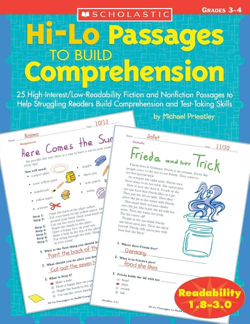 Book cover for Hi-Lo Passages to Build Comprehension: Grades 3-4