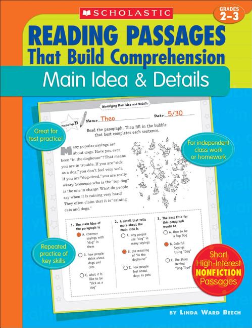 Book cover for Reading Passages That Build Comprehension: Main Idea and Details Grades 2-3