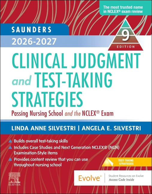 Book cover for Saunders 2026-2027 Clinical Judgment and Test-Taking Strategies: Passing Nursing School and the Nclex(r) Exam