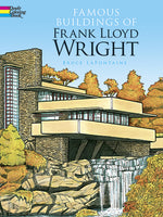 Book cover for Famous Buildings of Frank Lloyd Wright Coloring Book