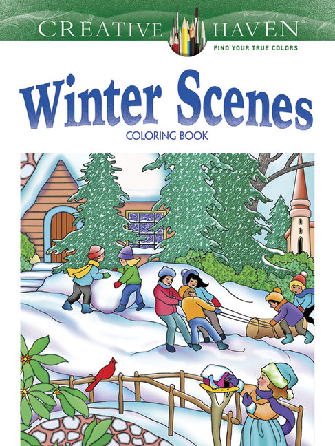 Book cover for Creative Haven Winter Scenes Coloring Book