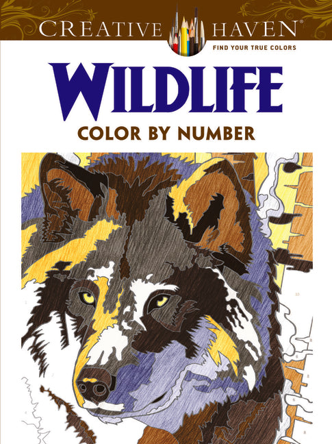 Book cover for Creative Haven Wildlife Color by Number Coloring Book