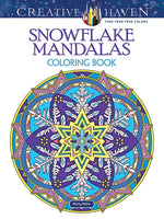 Book cover for Creative Haven Snowflake Mandalas Coloring Book