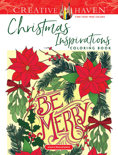 Book cover for Creative Haven Christmas Inspirations Coloring Book