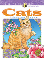 Book cover for Creative Haven Cats Coloring Book