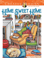 Book cover for Creative Haven Home Sweet Home Coloring Book