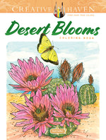 Book cover for Creative Haven Desert Blooms Coloring Book