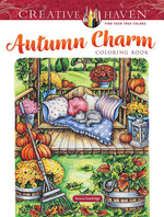 Book cover for Creative Haven Autumn Charm Coloring Book