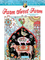 Book cover for Creative Haven Farm Sweet Farm Coloring Book