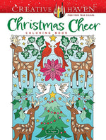 Book cover for Creative Haven Christmas Cheer Coloring Book
