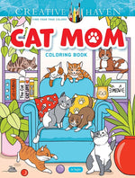 Book cover for Creative Haven Cat Mom Coloring Book