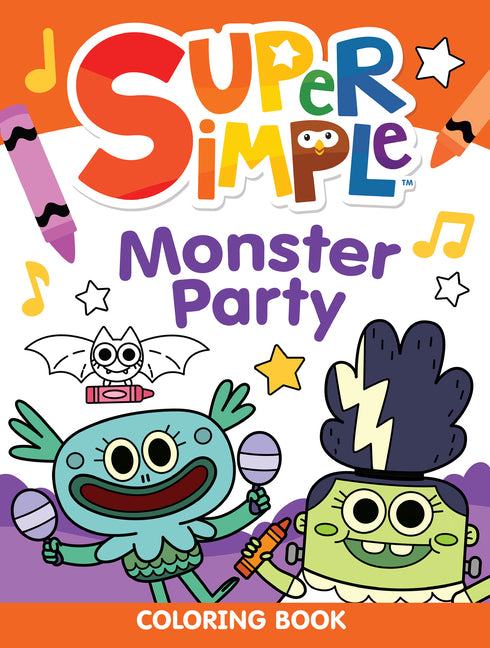 Book cover for Super Simple Monster Party Coloring Book