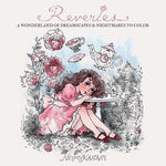 Book cover for Reveries: A Wonderland of Dreamscapes and Nightmares to Color