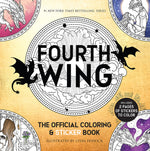 Book cover for Fourth Wing: The Official Coloring & Sticker Book (Includes 2 Pages of Stickers to Color)