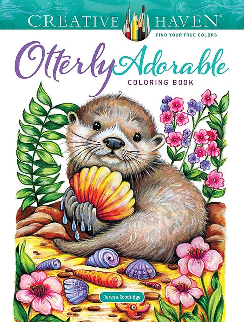Book cover for Creative Haven Otterly Adorable Coloring Book