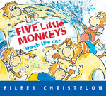 Book cover for Five Little Monkeys Wash the Car Board Book