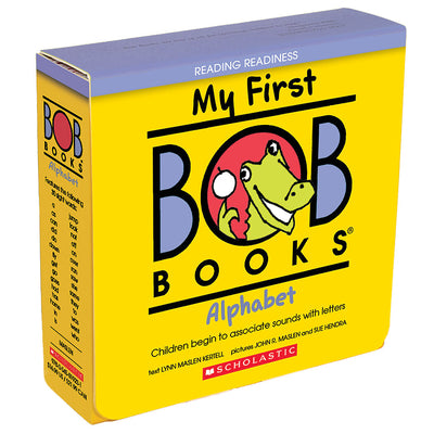 Book cover for My First Bob Books - Alphabet Box Set Phonics, Letter Sounds, Ages 3 and Up, Pre-K (Reading Readiness)
