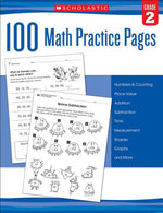 Book cover for 100 Math Practice Pages: Grade 2