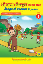 Book cover for Curious George Home Run/Jorge El Curioso El Jonrón: Bilingual English-Spanish