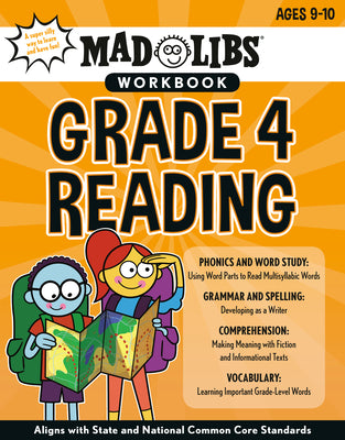 Book cover for Mad Libs Workbook: Grade 4 Reading: World's Greatest Word Game