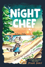Book cover for Night Chef: An Epic Tale of Friendship with a Side of Deliciousness! (a Graphic Novel)