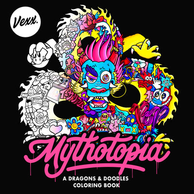 Book cover for Mythotopia: A Dragons and Doodles Coloring Book