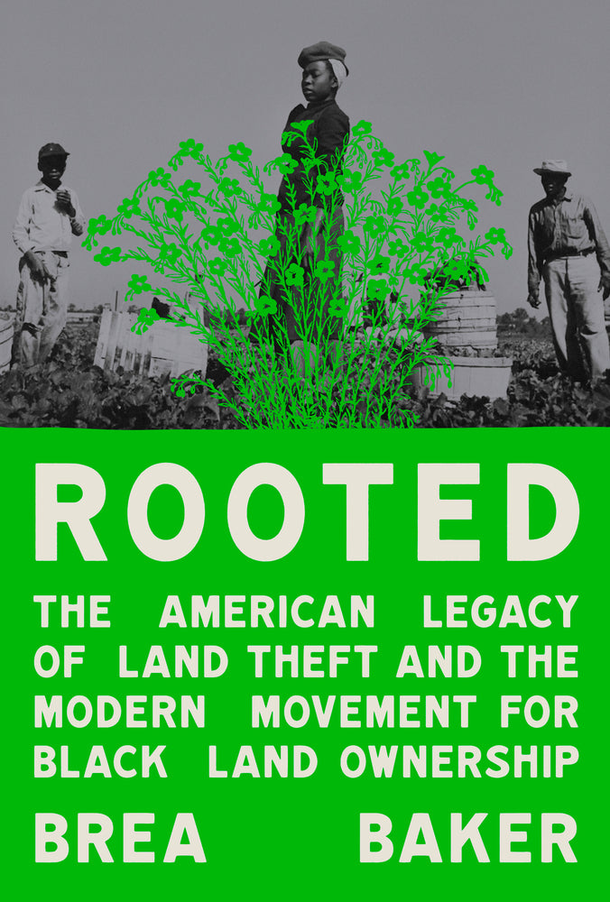 Book cover for Rooted: The American Legacy of Land Theft and the Modern Movement for Black Land Ownership