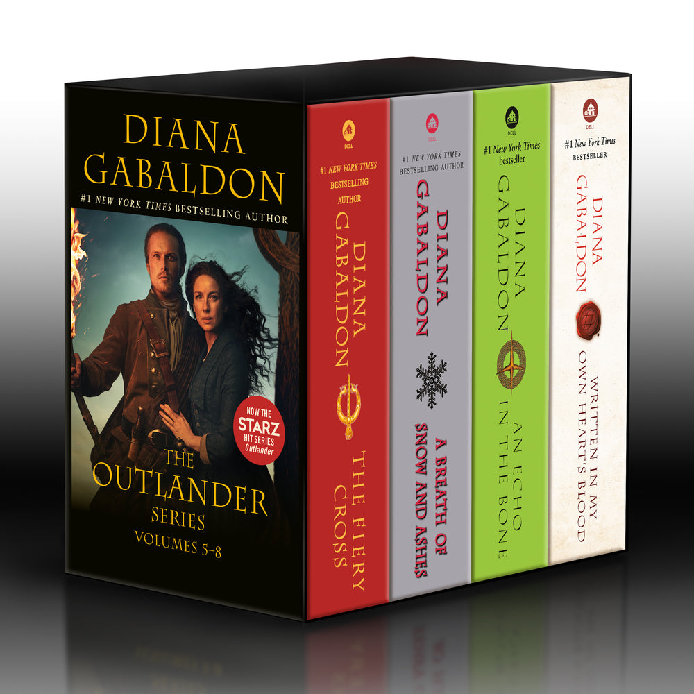 Book cover for Outlander Volumes 5-8 (4-Book Boxed Set): The Fiery Cross, a Breath of Snow and Ashes, an Echo in the Bone, Written in My Own Heart's Blood