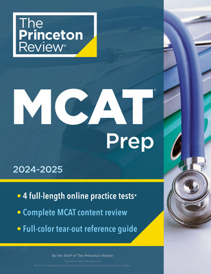 Book cover for Princeton Review MCAT Prep, 2024-2025: 4 Practice Tests + Complete Content Coverage