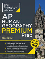 Book cover for Princeton Review AP Human Geography Premium Prep, 17th Edition: 6 Practice Tests + Digital Practice Online + Content Review