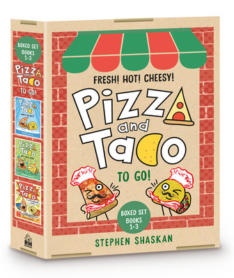 Book cover for Pizza and Taco to Go! 3-Book Boxed Set: Books 1-3 (a Graphic Novel Boxed Set)