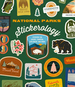 Book cover for National Parks Stickerology: Stickers for Hikers, Campers, Explorers, and More: Stickers for Journals, Water Bottles, Laptops, Planners, and Smartphon