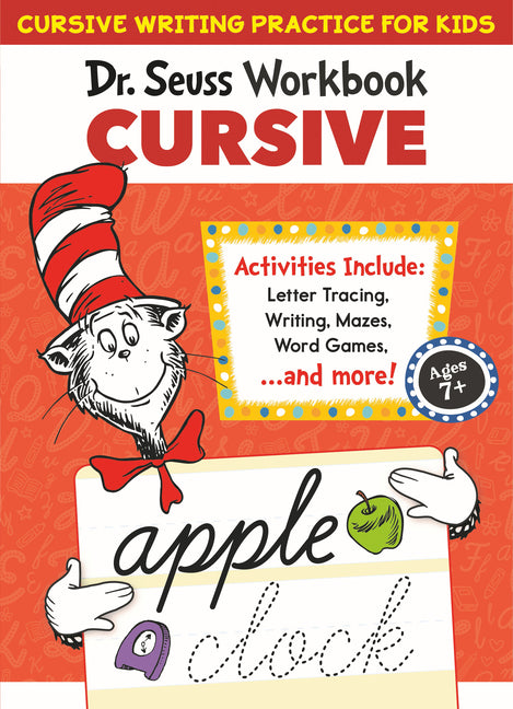 Book cover for Dr. Seuss Cursive Workbook: Beginner Cursive Handwriting for Kids