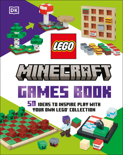 Book cover for Lego Minecraft Games Book (Library Edition): 50 Fun Ideas to Play with Your Lego Collection! Without Bricks